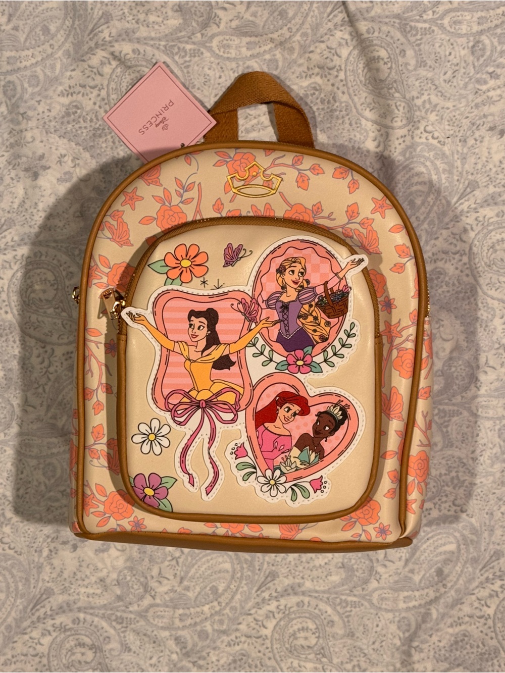 Disney Princess Floral Mini Faux Leather Backpack